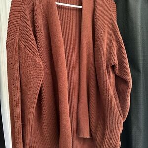 Universal Thread Rust Open-Front Cardigan